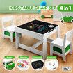 Kidbot Childrens Lego Table and Chair Set 2 in 1 with Chalkboard Wooden Kids Multifunctional Desk Activity Play Centre