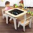 Kidbot Lego Table and Chair Set Childrens Kids Activity Play Centre Wooden Multifunctional Desk with Storage Space