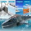 Remote Control Dinosaur for Kids,Mosasaurus Diving Toys RC Boat with Light and Spray Water for Swimming Pool Lake Bathroom Ocean Protector Bath Toys(Orange)