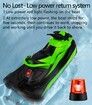 RC Boats for Kids Remote Control Boat for Pools & Lakes with 2 Batteries/Dual Motors/2 Charger Cables & Low Battery Prompt Motor Boat (Green)