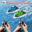 RC Boats for Kids & Adults Remote Control Boat for Pools & Lakes with 2 Batteries/Dual Motors/2 Charger Cables & Low Battery Prompt Motor Boat (Blue)