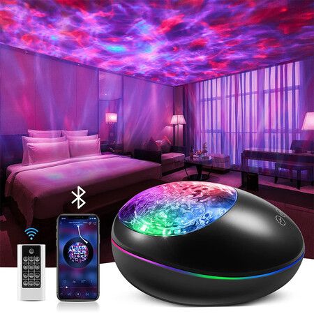 4 Colors Mode Best Room Decor Party Support for Kid Baby Family Remote Control and Timer Design Rotating Projection Lamp 3 Films-Dinosaur-Unicorn-Xmas Night Light Projector with Bluetooth Speaker 