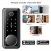 Bluetooth Tuya APP Smart Lock with Remote Control Fingerprint Biometric Password Code Deadbolt Lock Automatic Latch Lock