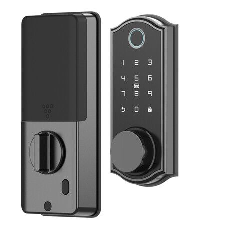 Bluetooth Tuya APP Smart Lock with Remote Control Fingerprint Biometric Password Code Deadbolt Lock Automatic Latch Lock