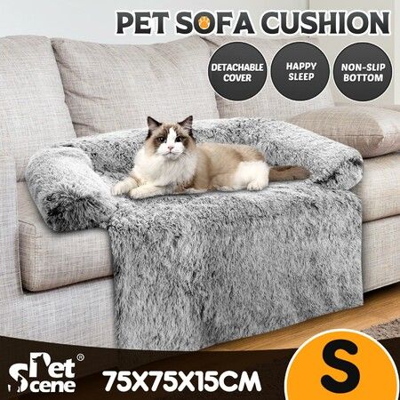 Pet Dog Cat Bed Cushion Calming Puppy Couch Sofa Protector Cover 75x75x15cm