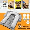 Pet Dog Cat Bed Puppy Cushion Calming Sofa Couch Protector Cover 90x90x20cm