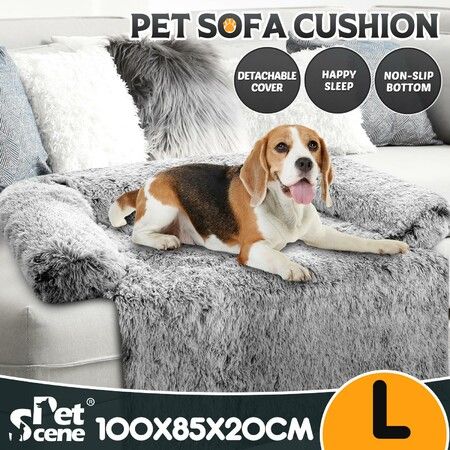 Pet Dog Cat Bed Calming Cushion Puppy Mat Sofa Couch Protector Cover 100x85x20cm