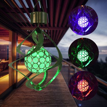 Outdoor Solar Led Wind Chime Light Colorful Color Changing Wind Chime Garden Light Rainproof