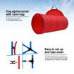 Petscene Dog Agility Equipment 5PC Set Obstacle Course Pet Training Kit Supplies Jump Hurdle Tunnel Poles Pause Box Carrying Bags