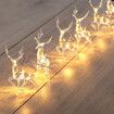 1.5M Christmas fairy lights, reindeer fairy lights LED on silver wire deer warm white Static battery operated LED garland garden decoration