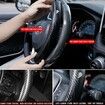 Carbon Fiber Steering Wheel Cover for Men Women, Compatible with 99% Cars, Black