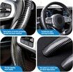 Carbon Fiber Steering Wheel Cover for Men Women, Compatible with 99% Cars, Black