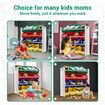 Kids Toy Box Bookshelf Storage Rack Organiser Display Shelf 4 Tier 12 Plastic Bins Drawers Unit Multi Colour Kidbot