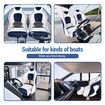 OGL Captains Bucket Boat Seat Helm Chair Sports Flip Up Bolster Blue and White