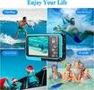 Waterproof Camera Underwater Cameras for Snorkeling Full HD 2.7K 48MP Video Recorder (Blue)