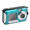 Waterproof Camera Underwater Cameras for Snorkeling Full HD 2.7K 48MP Video Recorder (Blue)