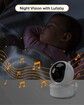 Baby Monitor with Remote Pan Tilt Zoom Infrared Night Vision,Temperature Display,Lullaby,Two Way Audio,960ft Range