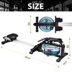 Genki Rower Machine Water Rowing Home Gym Sports Fitness Equipment Foldable LCD Monitor Training 