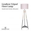 Sarantino Gradient Tripod Floor Lamp