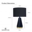 Sarantino Metal Table Lamp in Black and Gold