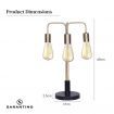 Sarantino Exposed Bulb Industrial Table Lamp