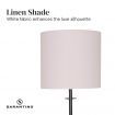 Sarantino Concrete & Metal Table Lamp with Off-White Linen Shade