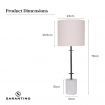 Sarantino Concrete & Metal Table Lamp with Off-White Linen Shade
