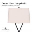 Sarantino Metal Table Lamp Rectangular Shade X Stand