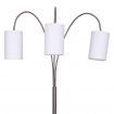 Sarantino 3-Light Metal Arc Floor Lamp - Nickel & Marble Finish