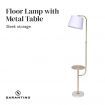 Sarantino Floor Lamp with Metal End Table