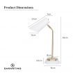 Sarantino White/Brass Table Lamp