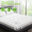 Single Size Mattress Topper Pillowtop Bed Pad Mat Soft for Back Pain Single Size White Luxdream 900gsm