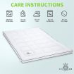 Single Size Mattress Topper Pillowtop Bed Pad Mat Soft for Back Pain Single Size White Luxdream 900gsm