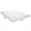 Single Size Mattress Topper Pillowtop Bed Pad Mat Soft for Back Pain Single Size White Luxdream 900gsm