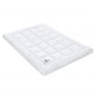 Queen Size Mattress Topper Soft Pillowtop Bed Mat Pad for Back Pain with Skirt White Luxdream 1000gsm