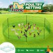 Chicken Fence Poultry Coop Runs Pen Farm Mesh Cage Net Habitat Safe House Turkey Breeding 1.15m x 25m