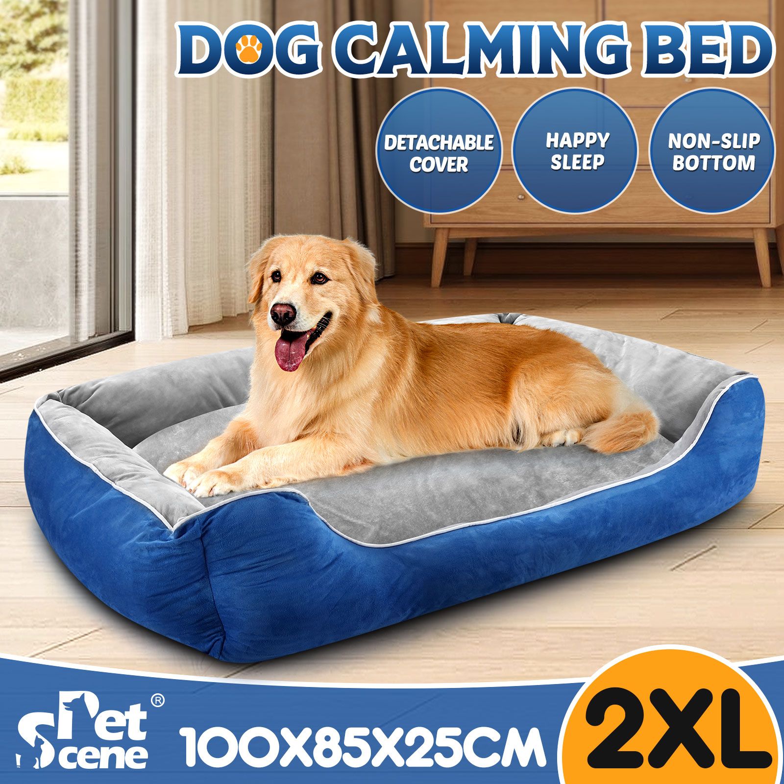 Pet Dog Cat Bed Calming Puppy Sofa Cushion Couch Warm Soft Washable