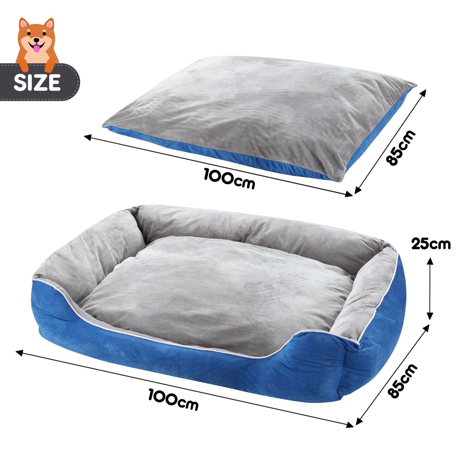 Pet Dog Cat Bed Calming Puppy Sofa Cushion Couch Warm Soft Washable