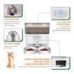 Auto Pet Cat Feeder Dog Automatic Dual Bowls Timed Food Dispenser 6L with Voice Recorder Petscene White