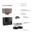 Automatic Pet Cat Feeder Dog Auto Dual Bowls Timed Food Dispenser 6L with Voice Recorder Petscene Black