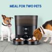 Automatic Pet Cat Feeder Dog Auto Dual Bowls Timed Food Dispenser 6L with Voice Recorder Petscene Black