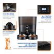 Automatic Pet Cat Feeder Dog Auto Dual Bowls Timed Food Dispenser 6L with Voice Recorder Petscene Black