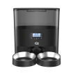 Automatic Pet Cat Feeder Dog Auto Dual Bowls Timed Food Dispenser 6L with Voice Recorder Petscene Black