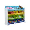 Kids Toy Box Bookshelf Organiser Storage Rack Display Shelf 16 Plastic Bins Drawers Unit Multicolour Kidbot