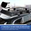 2 In 1 Roof Rack Universal Luggage Carrier Basket Holder Cargo Storage for Car SUV Steel 120Kg