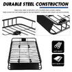 2 In 1 Roof Rack Universal Luggage Carrier Basket Holder Cargo Storage for Car SUV Steel 120Kg