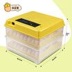 Petscene 96 Eggs Incubator Automatic Egg Hatcher Digital Hatching Brooder Temperature Humidity Control Turner LED Display