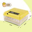 Petscene 36 Eggs Automatic Incubator Hatching Hatcher Machine Egg Turning LED Display with Four-Leaf Clover-Shaped Tray 