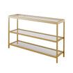 Console Sofa Table Hallway Entrance Entryway Display Stand Plant Shelf Living Room Furniture Tempered Glass Top 3 Tiers 