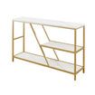Console Hallway Table Sofa Faux Marble Veneer Entryway Entrance Display Stand Plant Shelf Living Room Furniture 3 Tiers
